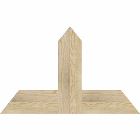 Ekena Millwork Portland Rough Sawn Timber Gable Bracket, Douglas Fir, 36"W x 23"H x 4"D x 6"F, 15/12 Pitch GBW036X23X0406POR00RDF
